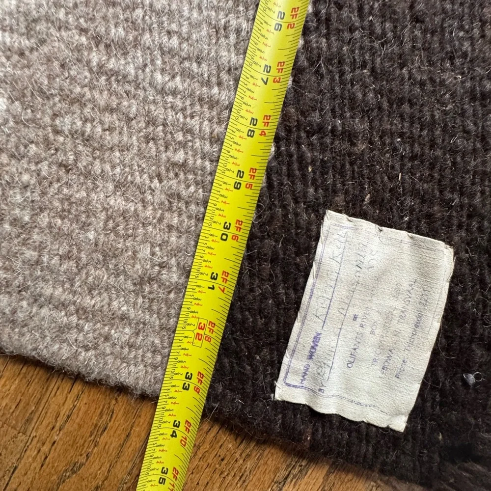 Hand Made Woven Brown Earth Tone Rug - 33x60